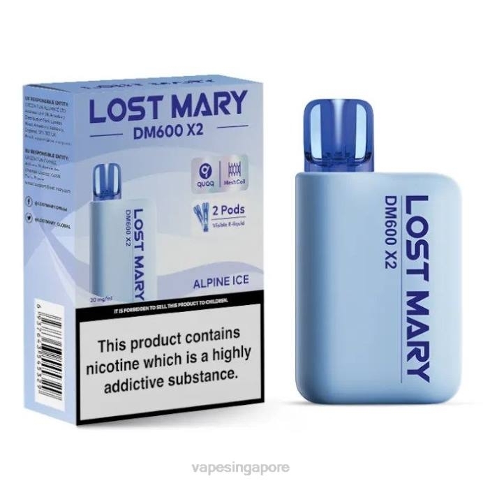 Alpine Ice - disposable e cigarette Singapore 2PLF464 LOST MARY DM600 X2