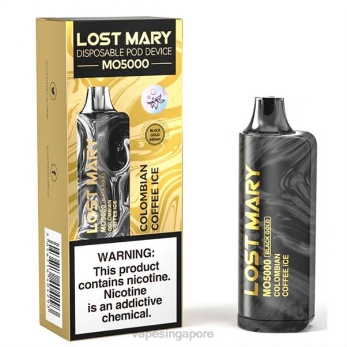 Colombian Coffee Ice - disposable e cigarette Singapore 2PLF344 LOST MARY MO5000 Black Gold 10mL