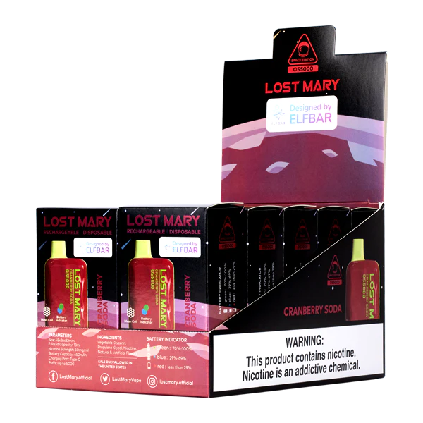 Cranberry Soda - Vape Wholesale near me 2PLF109 LOST MARY OS5000