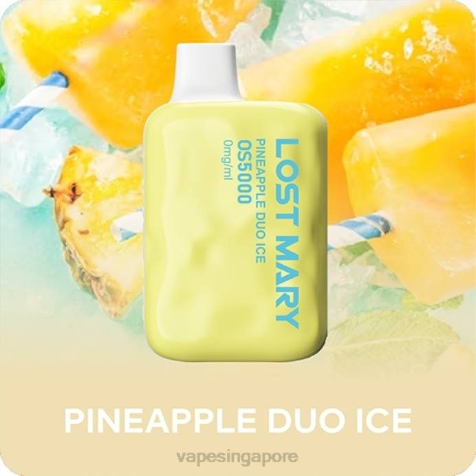 Pineapple Duo Ice - disposable Vape Singapore 2PLF508 LOST MARY OS5000 0mg/ml
