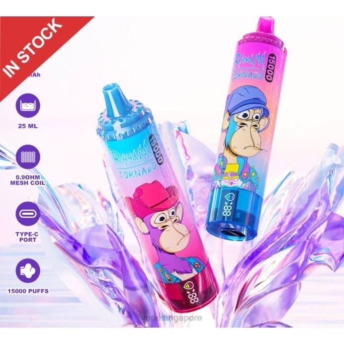 Disposable - Vape Singapore 2PLF3 RandM Tornado 15000 5%