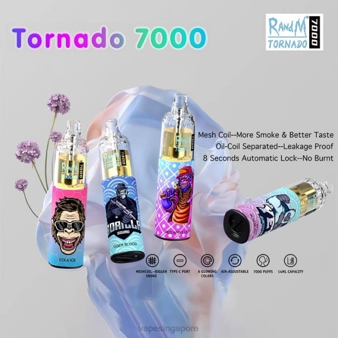 Disposable - Vape Wholesale supplier 2PLF1 RandM Tornado 7000 5%