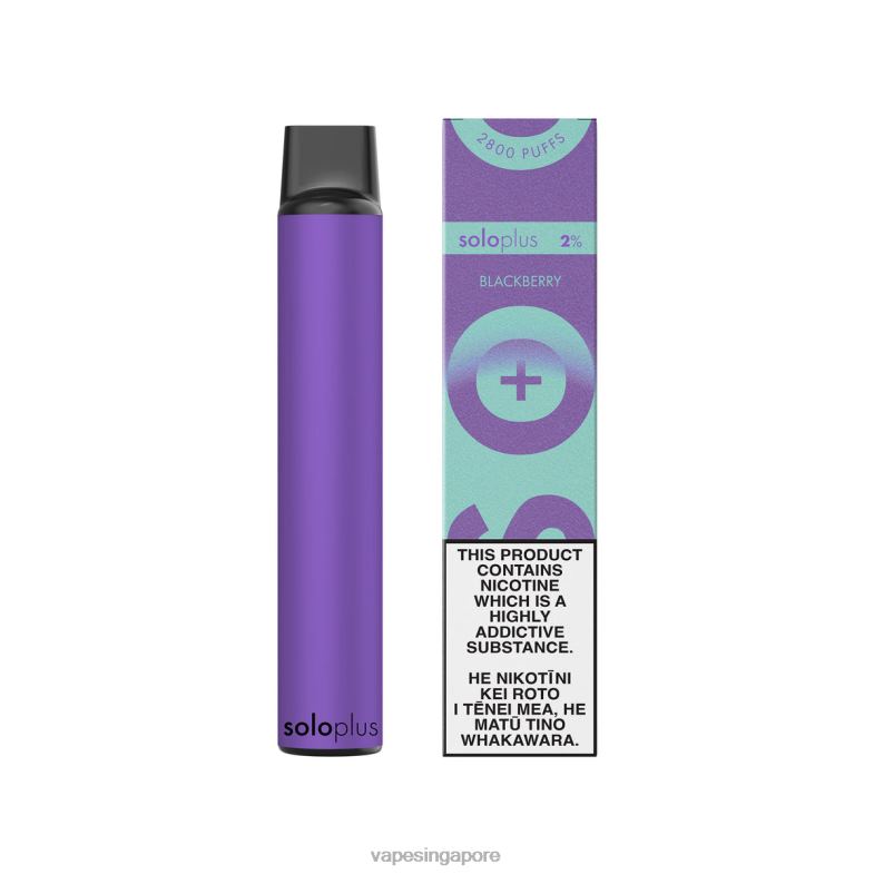 Vape Singapore BDFBR38 - Solo Plus Disposable Vape Paradise Collection Blackberry