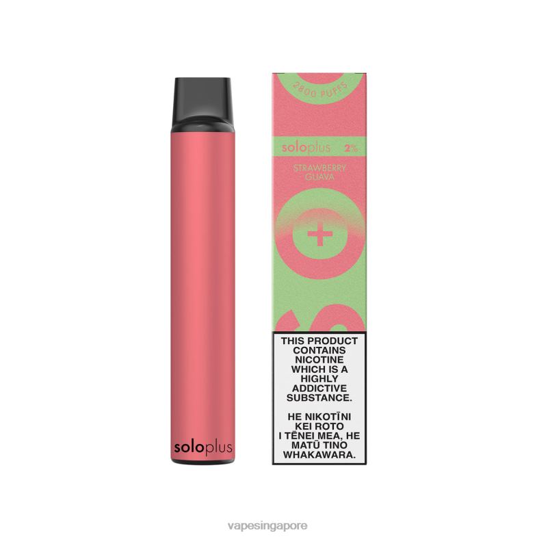 Vape Supplier Singapore BDFBR37 - Solo Plus Disposable Vape Paradise Collection Strawberry Guava