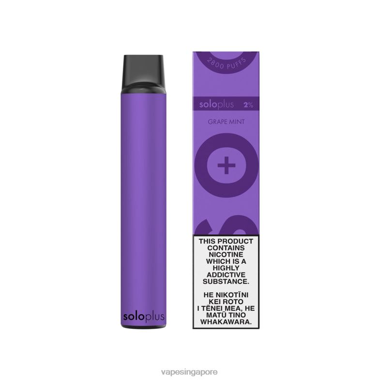 Vape Wholesale Supplier BDFBR27 - Solo Plus Disposable Vape Grape Mint