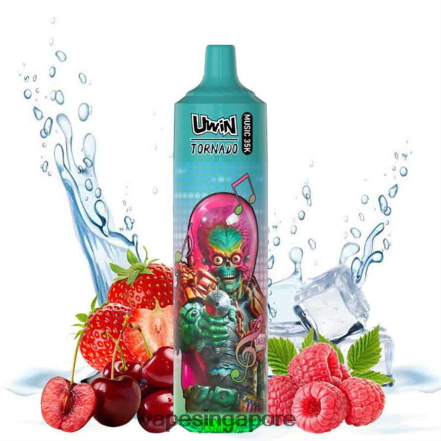 Disposable E Cigarette Singapore Strawberry Raspberry Cherry Ice - UWIN CRYSTAL 35K DISPOSABLE VAPE N24T0H22