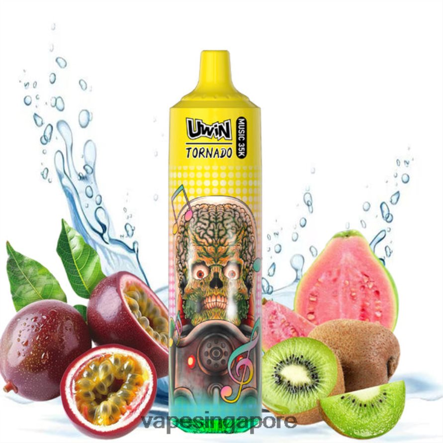 Disposable Vape SG Kiwi Passion Fruit Guava - UWIN CRYSTAL 35K DISPOSABLE VAPE N24T0H23