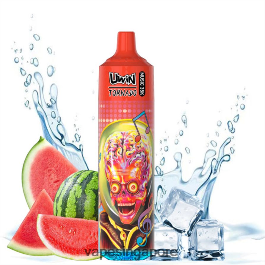 Vape Singapore Watermelon Ice - UWIN CRYSTAL 35K DISPOSABLE VAPE N24T0H20