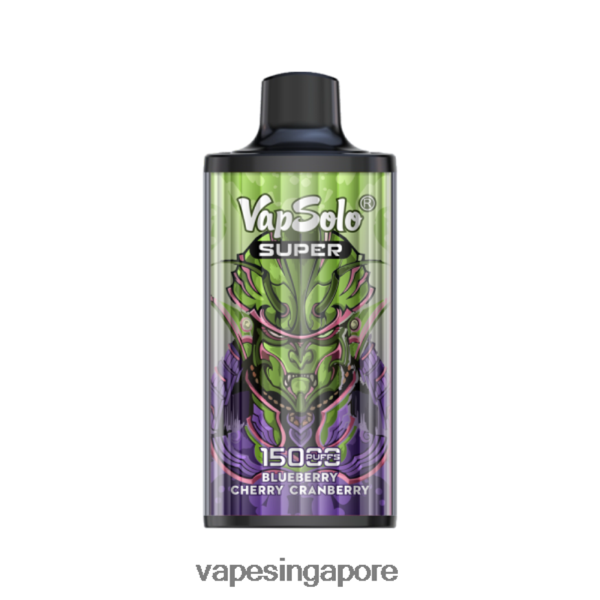 Vape Singapore ZB8480110 Vapsolo SUPER Disposable Vape Blueberry Cherry Cranberry