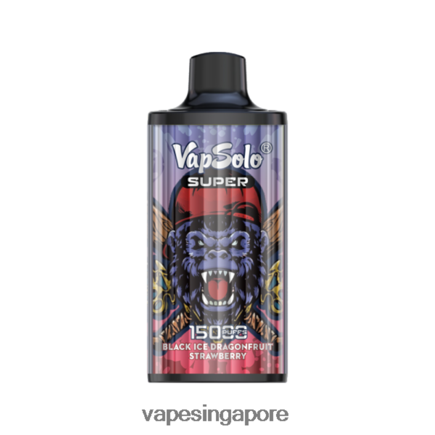 Vape Wholesale Near Me ZB8480107 Vapsolo SUPER Disposable Vape Black Ice Drangofruit Strawberry