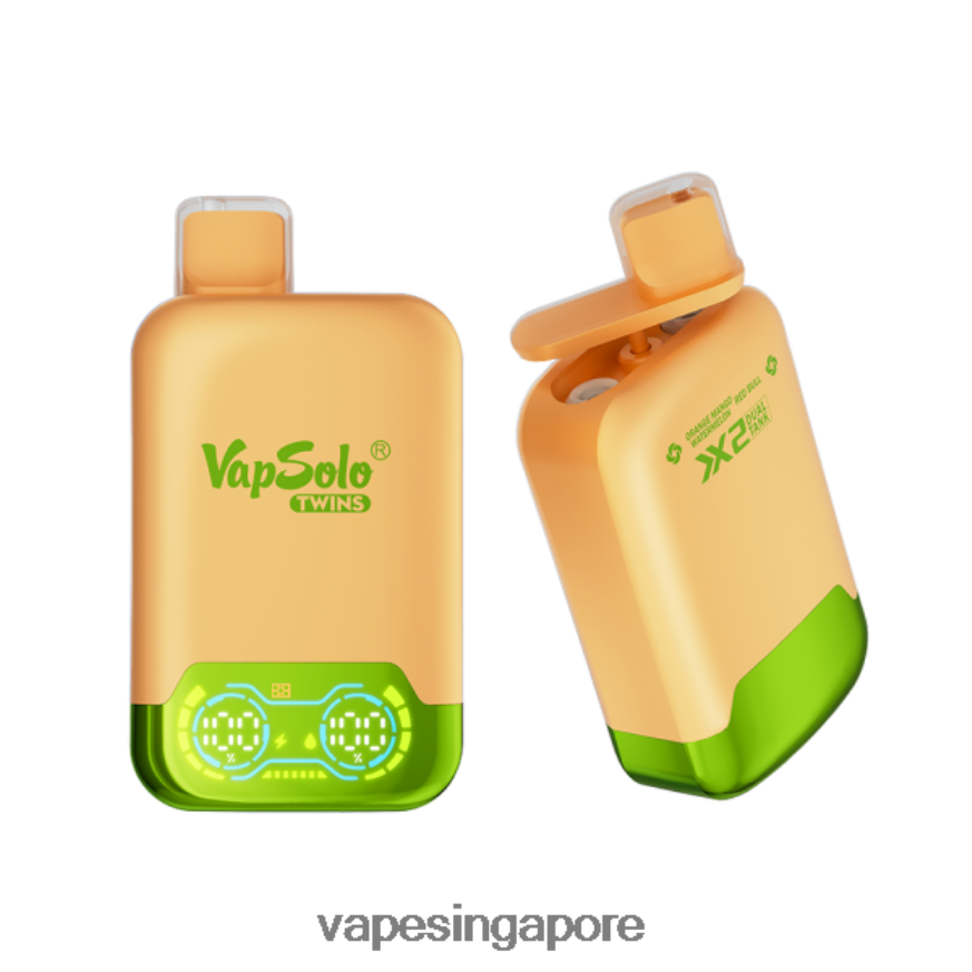 Vape Wholesale Prices ZB8480124 Vapsolo TWINS Disposable Vape Orange Mango Watermelon & Red Bull