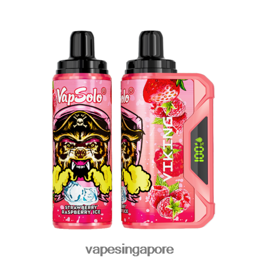 Disposable E Cigarette Singapore ZB8480139 Vapsolo VIKING Disposable Vape Strawberry Raspberry Ice