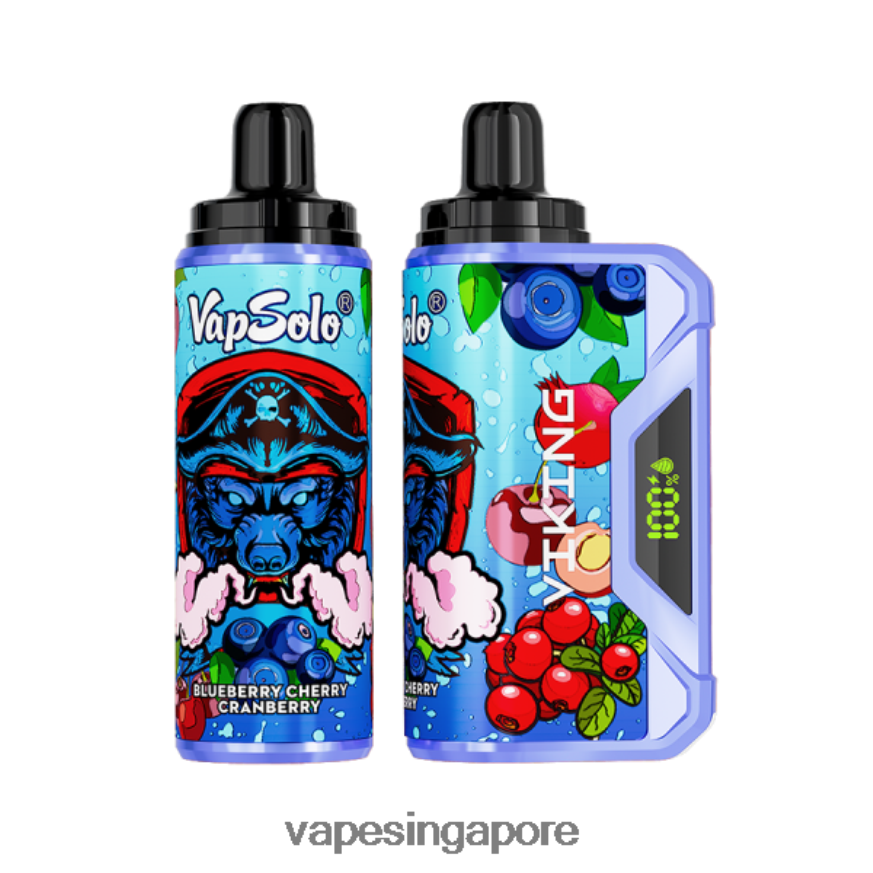 Disposable Vape SG ZB8480131 Vapsolo VIKING Disposable Vape Blueberry Cherry Cranberry
