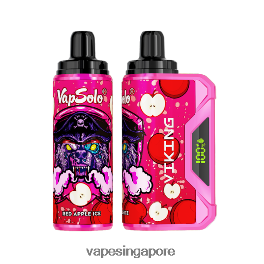 Vape Supplier Singapore ZB8480136 Vapsolo VIKING Disposable Vape Red Apple Ice