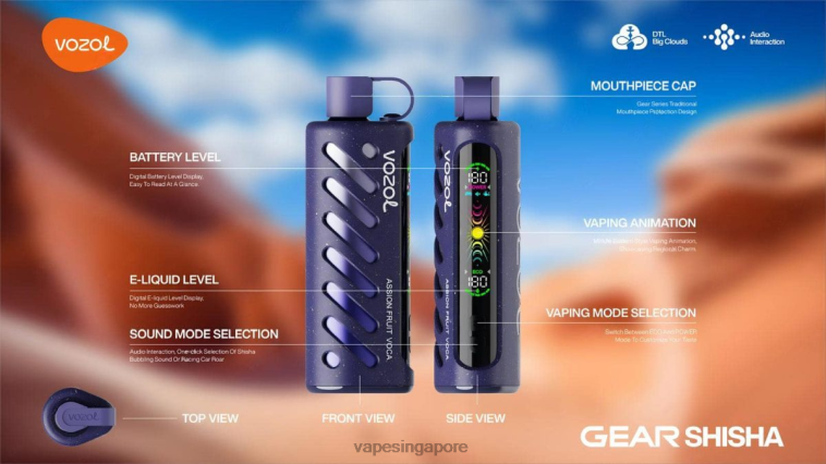 VOZOL Gear Shisha 25000 H0B861 Multi Vape Supplier Singapore