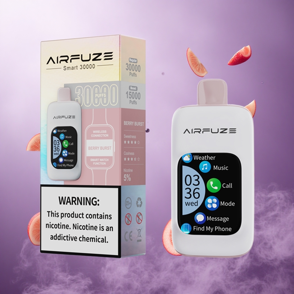 AirFuze Smart 30000 Puffs Berry Burst Singapore Wholesale 2.01\"TFT with touch screen 900mAh Battery Capacity
