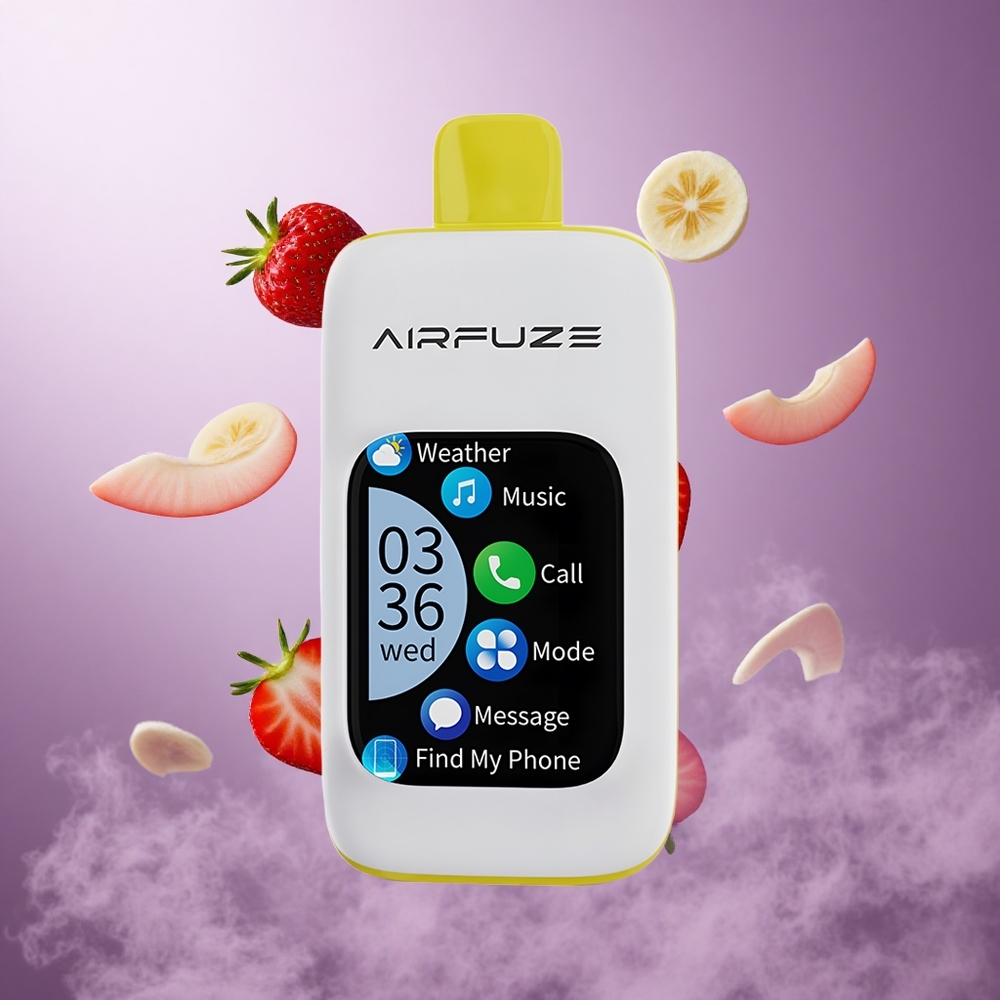 AirFuze Smart 30000 Puffs Strawberry Banana Singapore Wholesale 900mAh Battery Type-C Charging