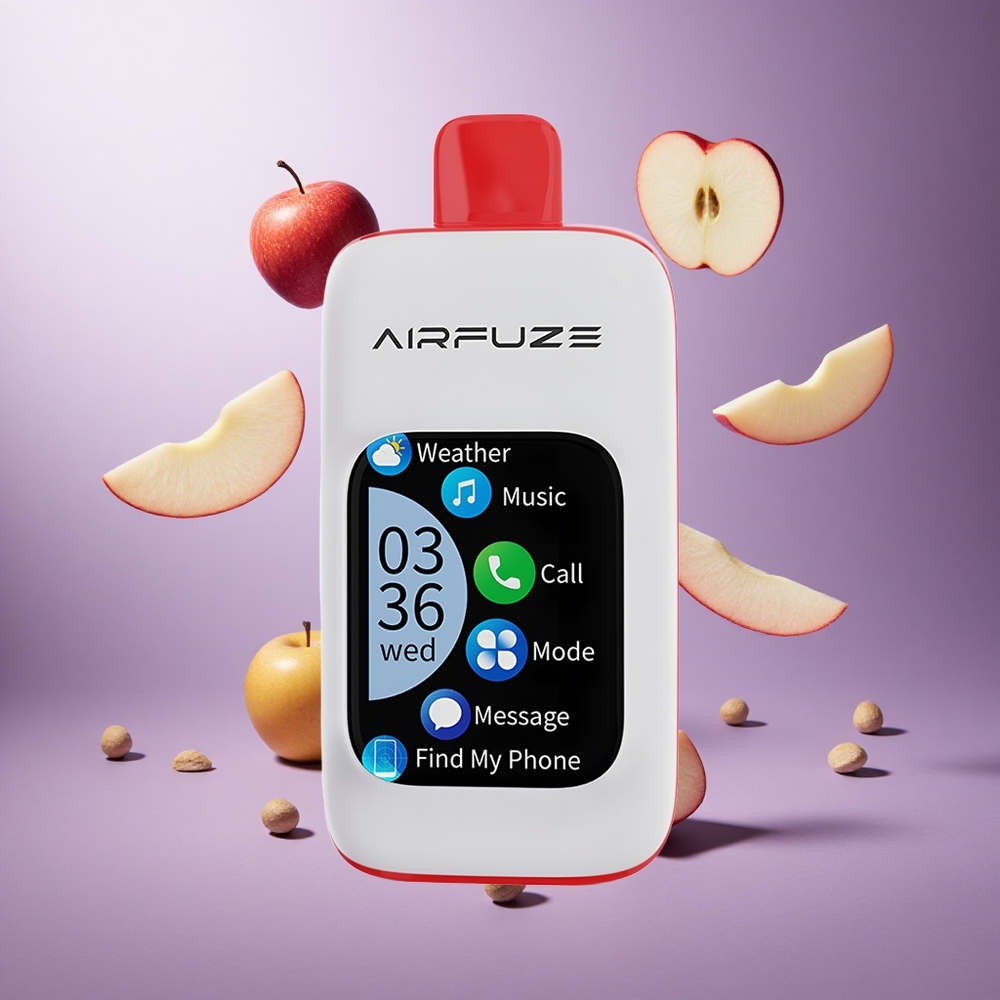 AirFuze Smart 30000 Puffs Triple Apple Singapore Wholesale 5% Nicotine Strength 900mAh Battery Capacity