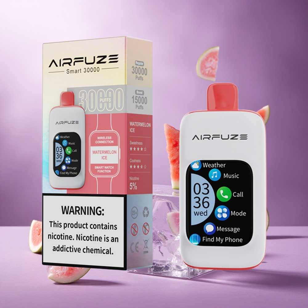 AirFuze Smart 30000 Puffs Watermelon Ice Singapore wholesale 900mAh Battery Type-C Charging