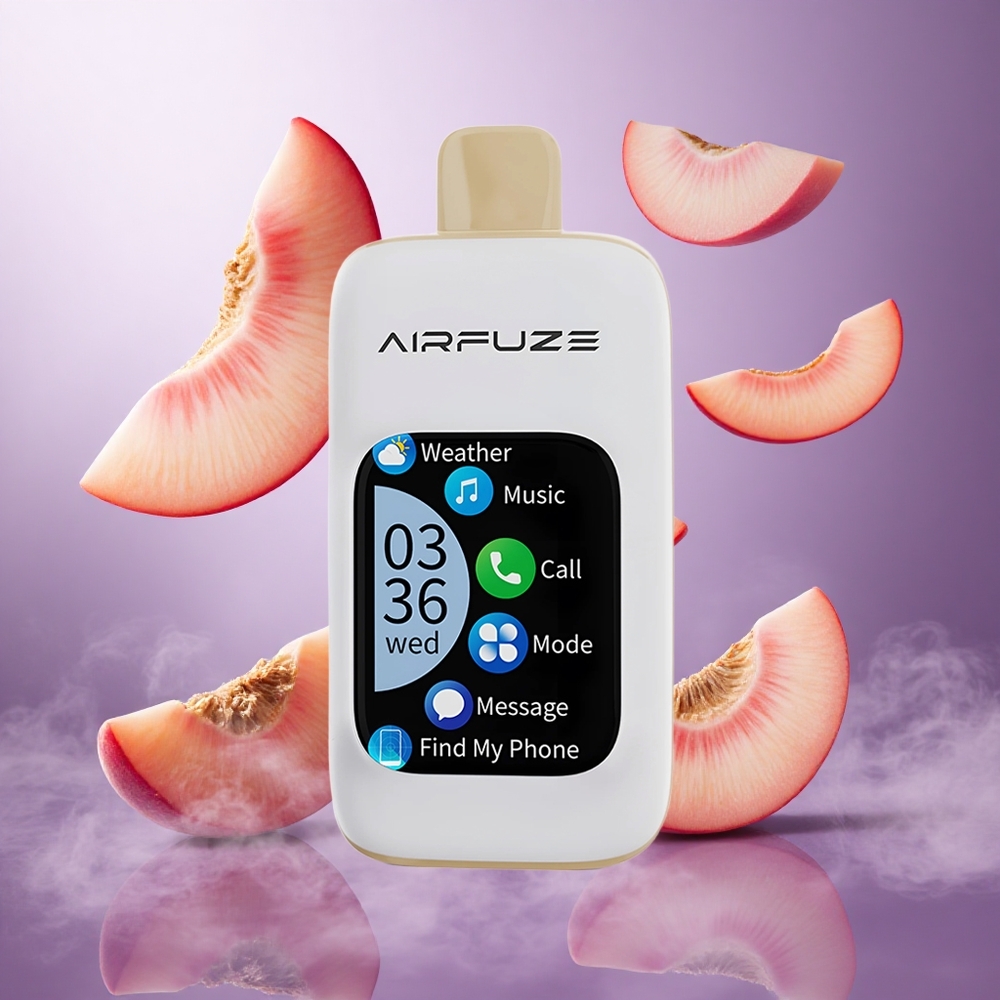 AirFuze Smart Pro 40000 Puffs Juicy Peach Singapore Wholesale Rechargeable Battery Smart Touch Screen