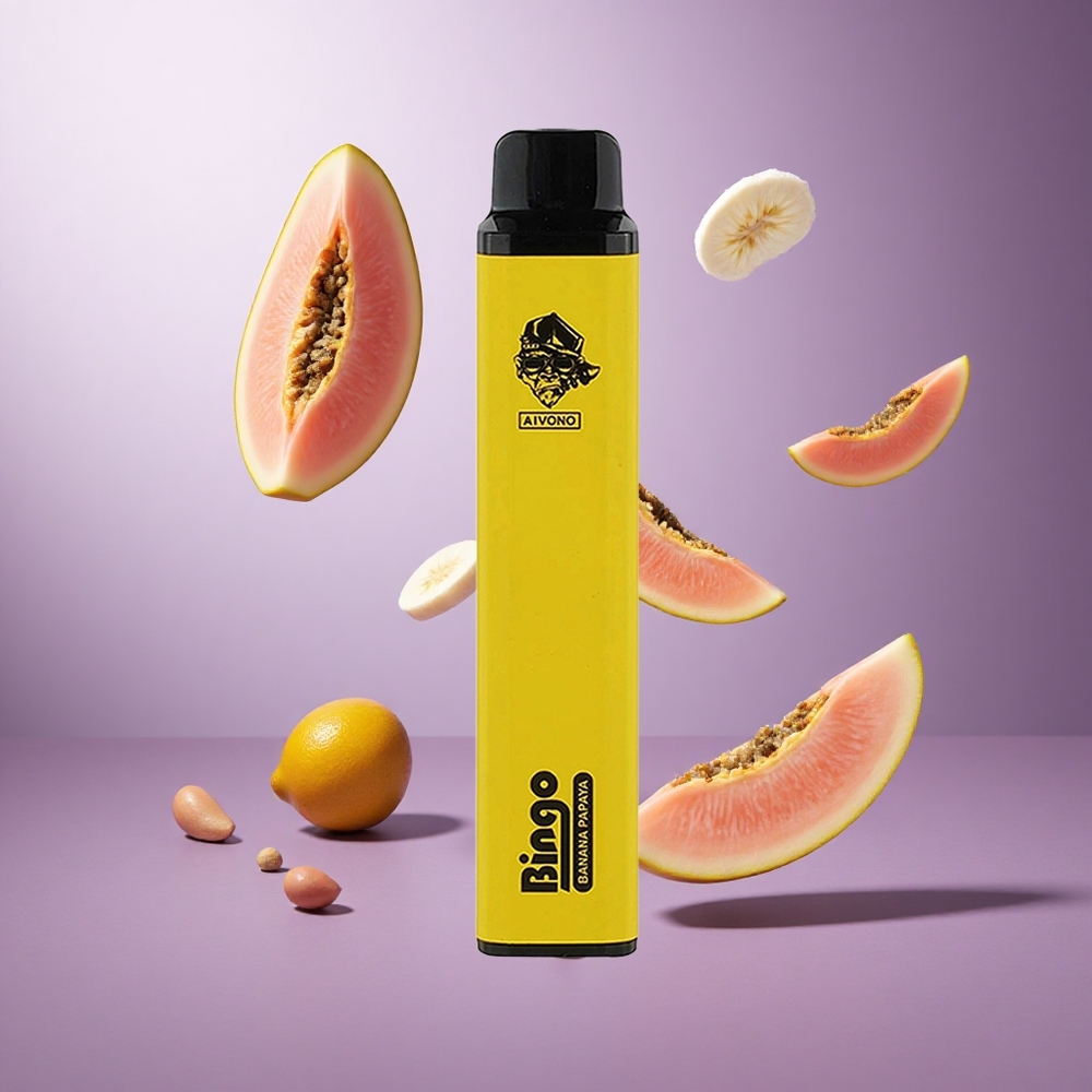 Aivono Aim Bingo 4000 Puffs Banana Papaya Singapore Wholesale 10mL Battery 1000mAh