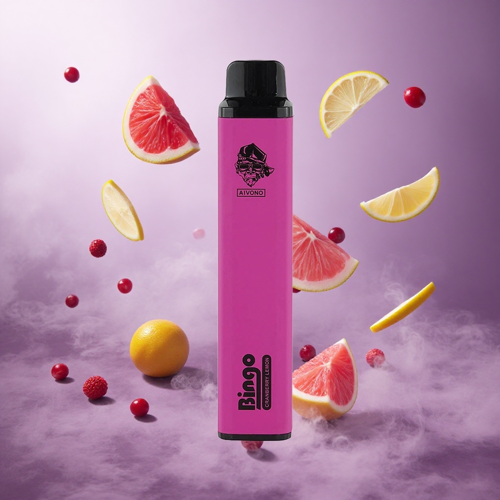 Aivono Aim Bingo 4000 Puffs Cranberry Lemon Singapore Wholesale 10mL E-Liquid Capacity 1000mAh Rechargeable Battery