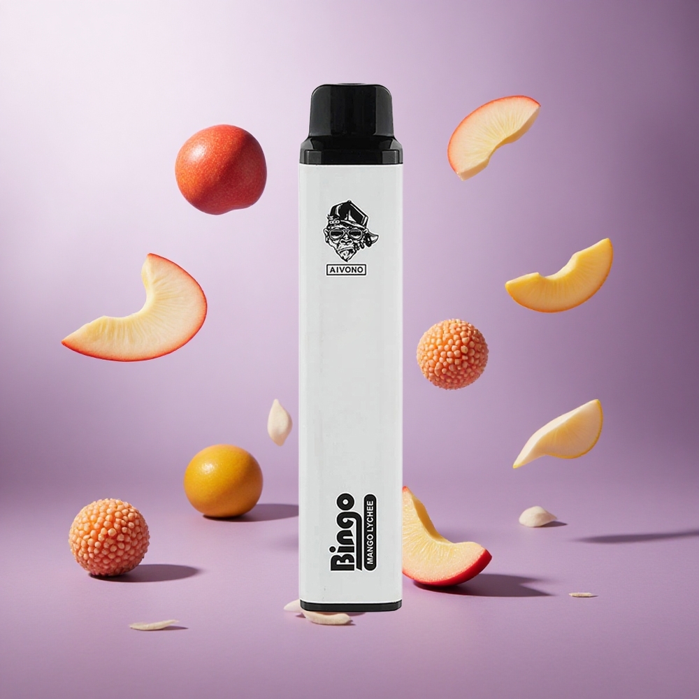 Aivono Aim Bingo 4000 Puffs Mango Lychee Singapore Wholesale 1000mAh Rechargeable Battery 10mL E-Liquid Capacity