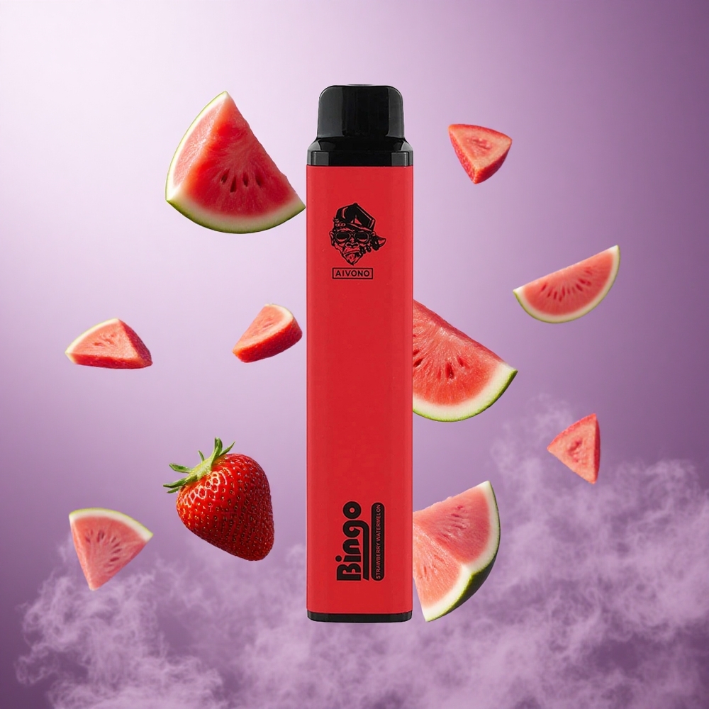 Aivono Aim Bingo 4000 Puffs Strawberry Watermelon Singapore Wholesale 10mL E-Liquid Capacity 1000mAh Rechargeable Battery