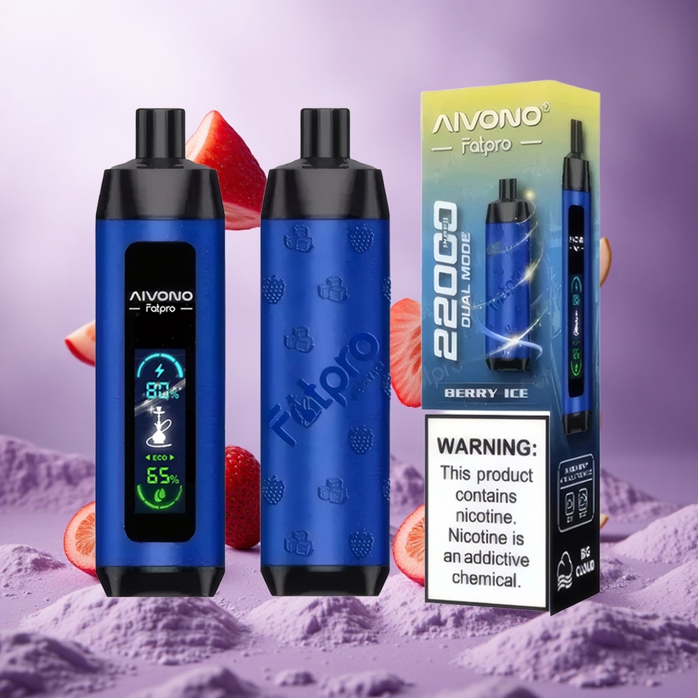 Aivono Aim Fatpro 22000 Puffs Berry Ice Singapore wholesale 28ml E-liquid 600mah Rechargeable