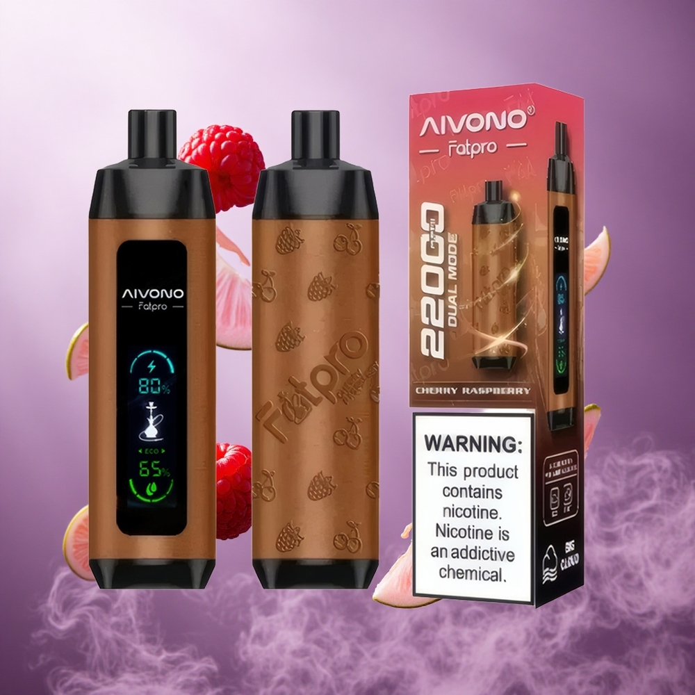 Aivono Aim Fatpro 22000 Puffs Cherry Raspberry Singapore Wholesale 28ml E-liquid 600mah Rechargeable