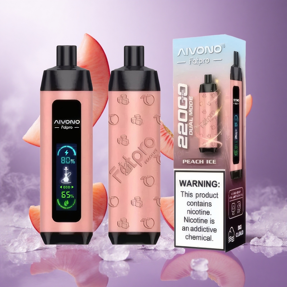 Aivono Aim Fatpro 22000 Puffs Peach Ice Singapore wholesale 28ml E-liquid 600mah Rechargeable