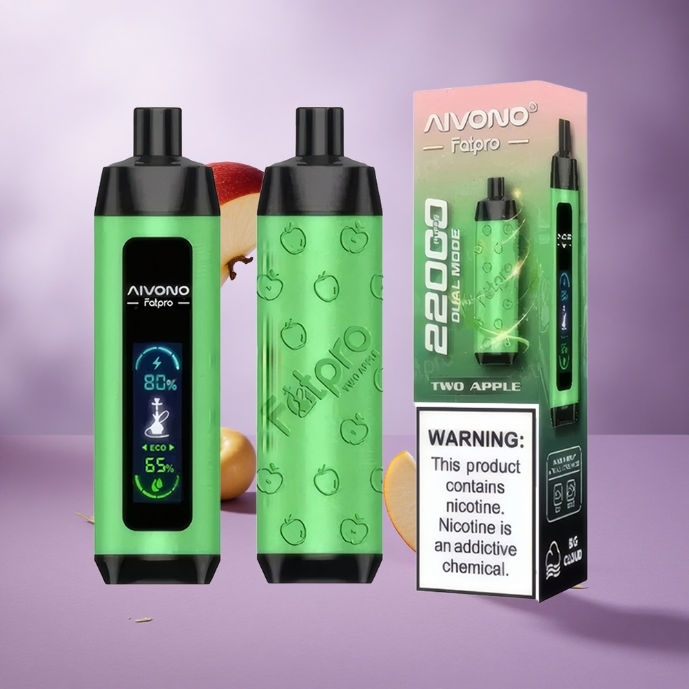 Aivono Aim Fatpro 22000 Puffs Two Apple Singapore wholesale 28ml E-liquid 600mah Rechargeable