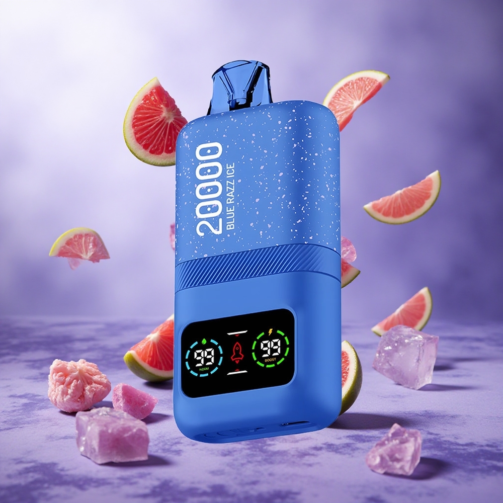 Aivono Aim Magic 20000 Puffs Blue Razz Ice Singapore Wholesale 26ml E-liquid Dual Mesh Coils