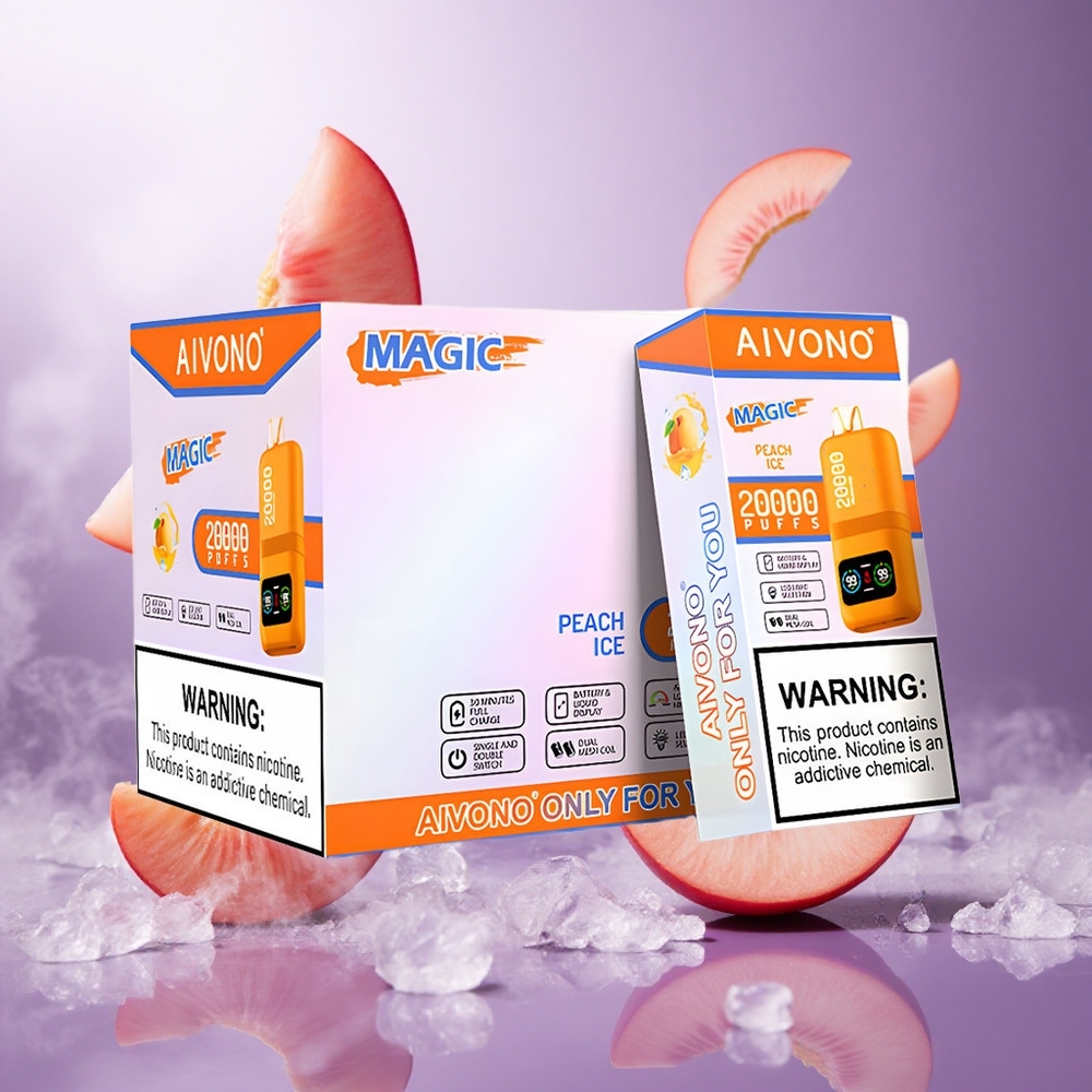 Aivono Aim Magic 20000 Puffs Peach Ice Singapore Wholesale 26ml E-liquid 600mAh Battery