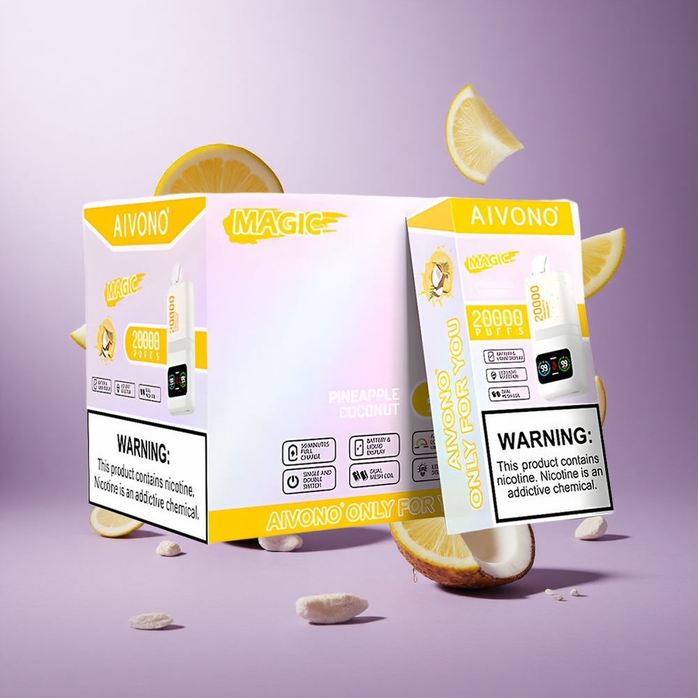Aivono Aim Magic 20000 Puffs Pineapple Coconut Singapore Wholesale 26ml E-liquid 10 Flavors Available