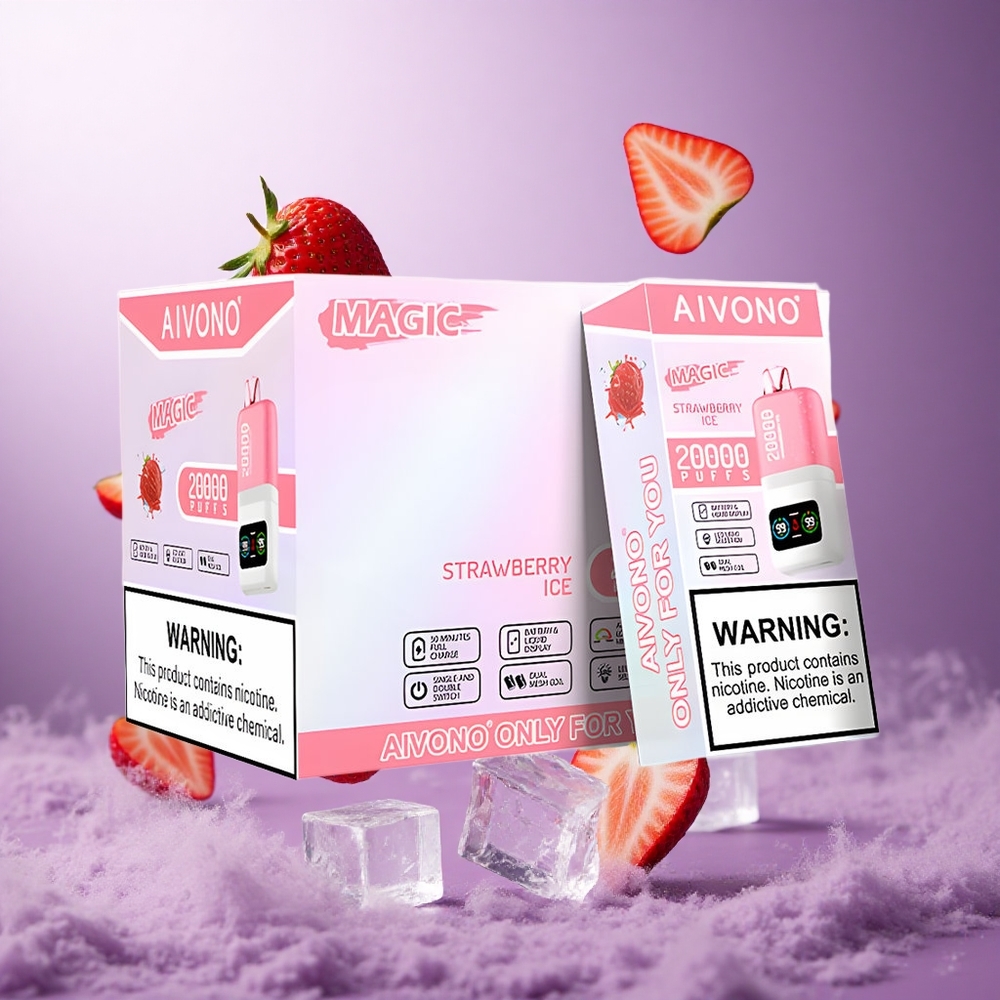 Aivono Aim Magic 20000 Puffs Strawberry Ice Singapore Wholesale 26ml E-liquid Type-c Rechargeable