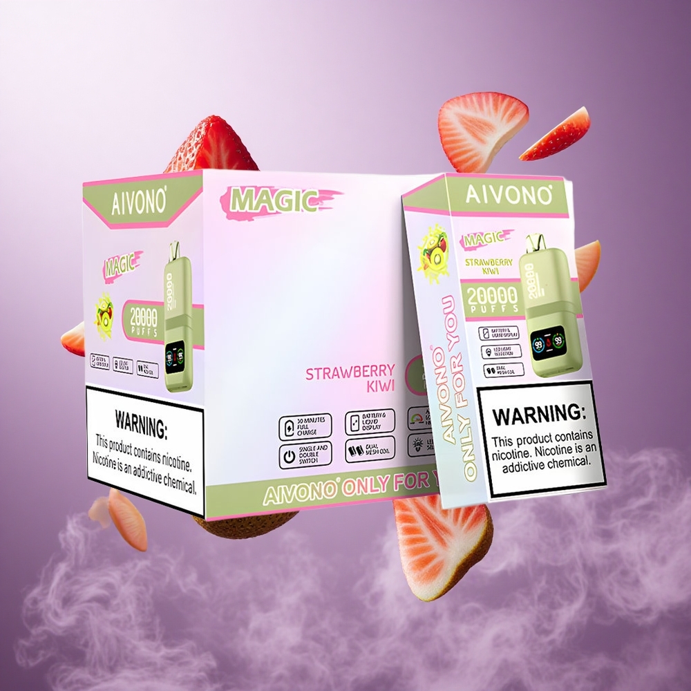 Aivono Aim Magic 20000 Puffs Strawberry Kiwi Singapore Wholesale 26ml E-liquid 600mAh Battery