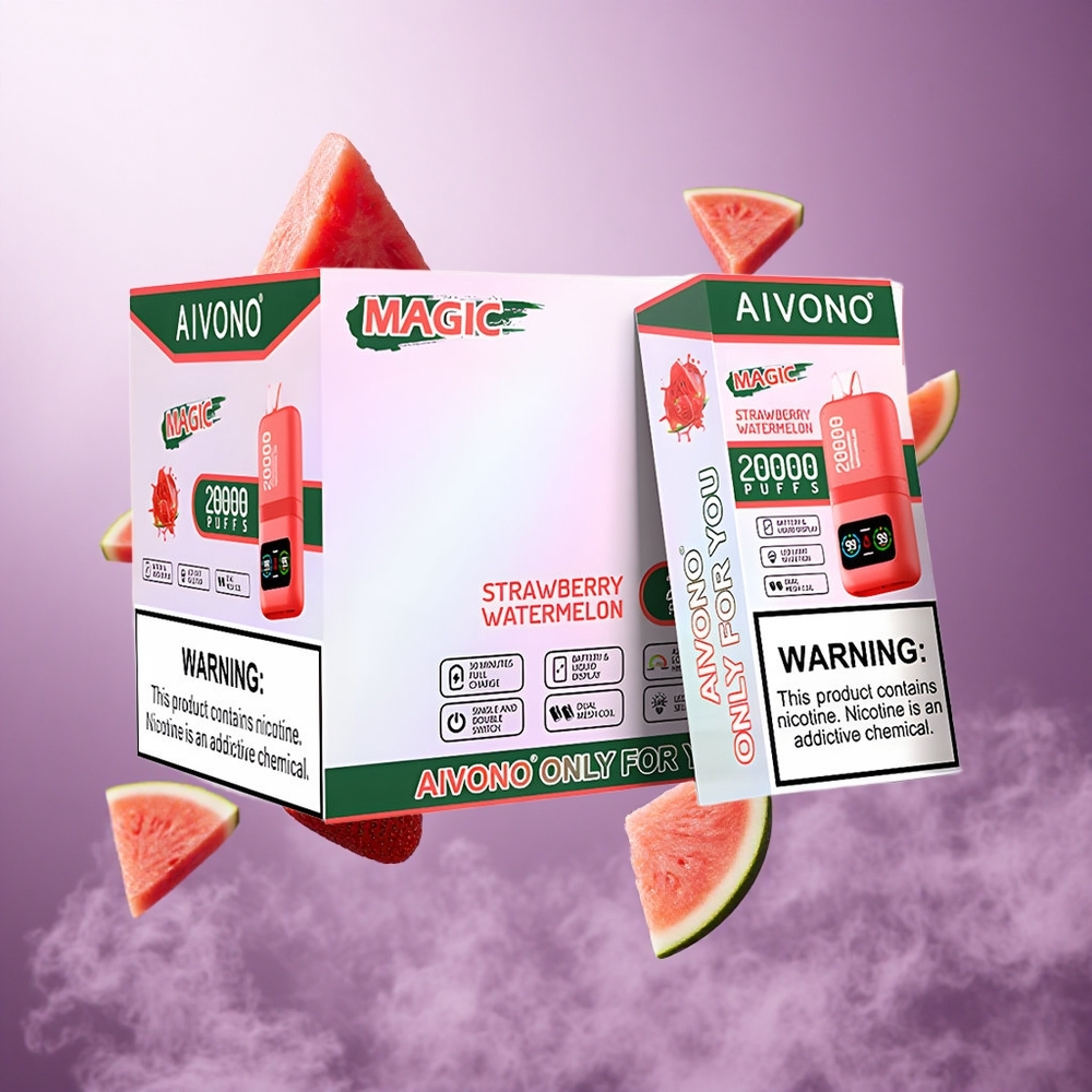 Aivono Aim Magic 20000 Puffs Strawberry Watermelon Singapore Wholesale 26ml E-liquid Type-C Rechargeable