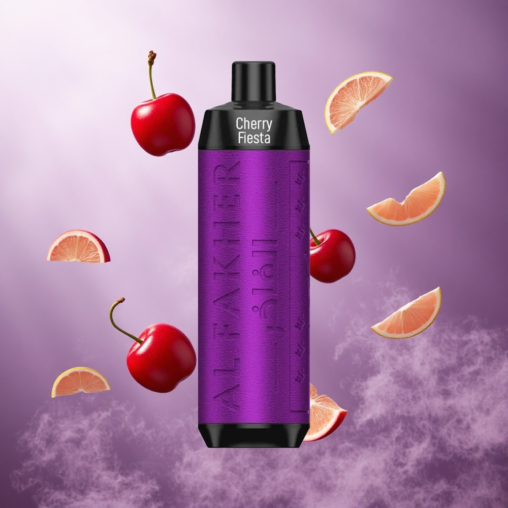 Al Fakher Crown Bar 8000 Crystal Disposable Vape Cherry Fiesta 18ml e-Liquid Capacity Up To 8000 Puffs Singapore wholesale