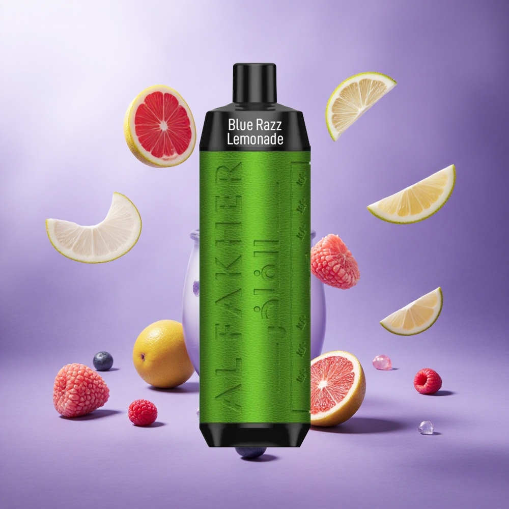 Al Fakher Crown Bar 8000 Puffs Blue Razz Lemonade Singapore Wholesale 18ml e-Liquid Capacity 5mg Nicotine Contain