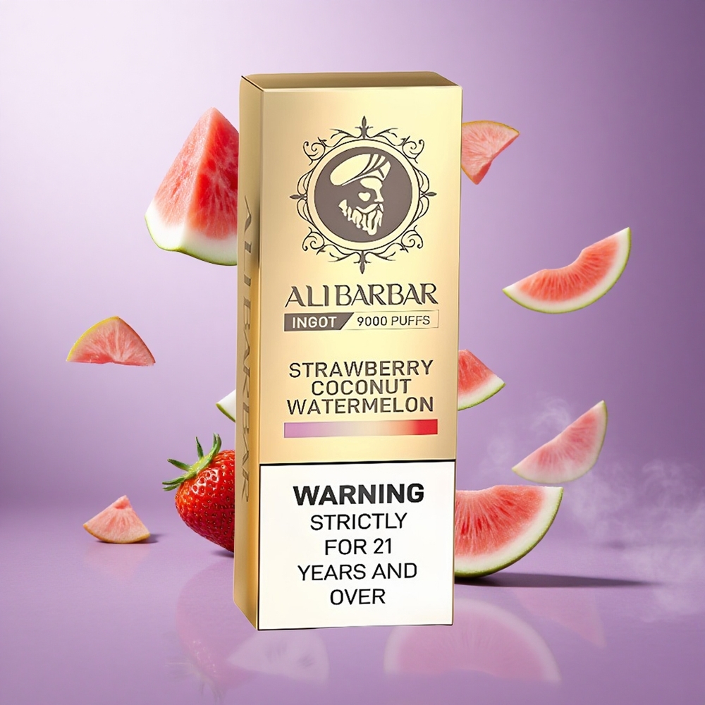 Alibarbar Ingot 9000 Puffs Strawberry Coconut Watermelon Singapore wholesale 2350mah Battery Capacity Up to 9000 Puffs