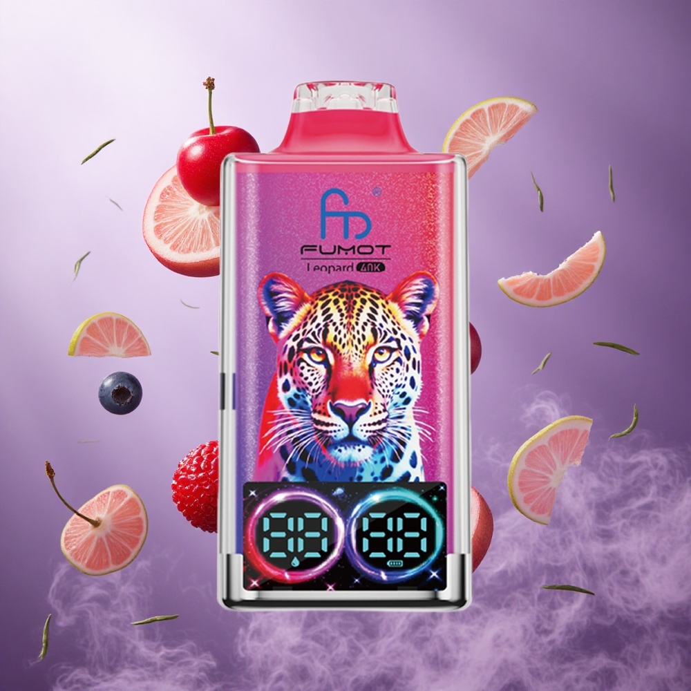 Fumot Leopard 40000 Puffs Blueberry Cherry Cranberry Singapore Wholesale 0% 2% 3% 5% Nicotine 700mAh Battery
