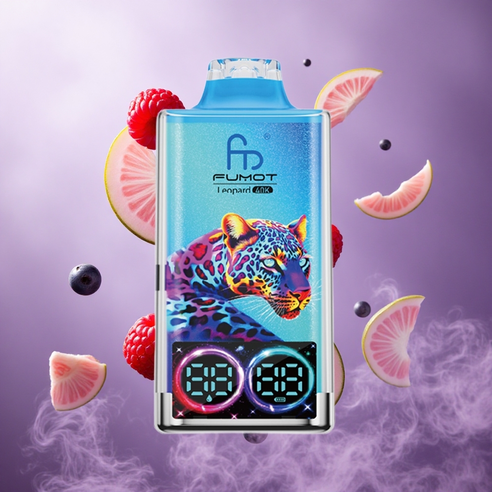 Fumot Leopard 40000 Puffs Blueberry Raspberry Singapore Wholesale 0% 2% 3% 5% Nicotine 700mAh Battery