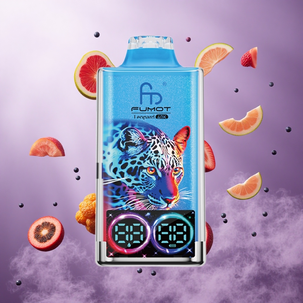 Fumot Leopard 40000 Puffs Mixed Berries Singapore Wholesale 0% 2% 3% 5% Nicotine Dual Mesh