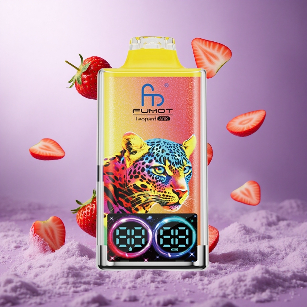 Fumot Leopard 40000 Puffs Strawberry Ice Singapore Wholesale 0% 2% 3% 5% Nicotine 700mAh Battery