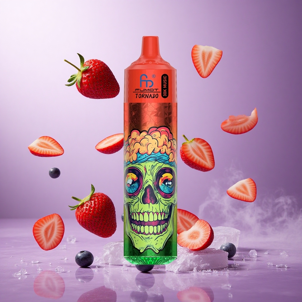 Fumot Randm Tornado 30000 Puffs Strawberry Berry Ice Singapore wholesale 30mL pre-filled 600mAh rechargeable