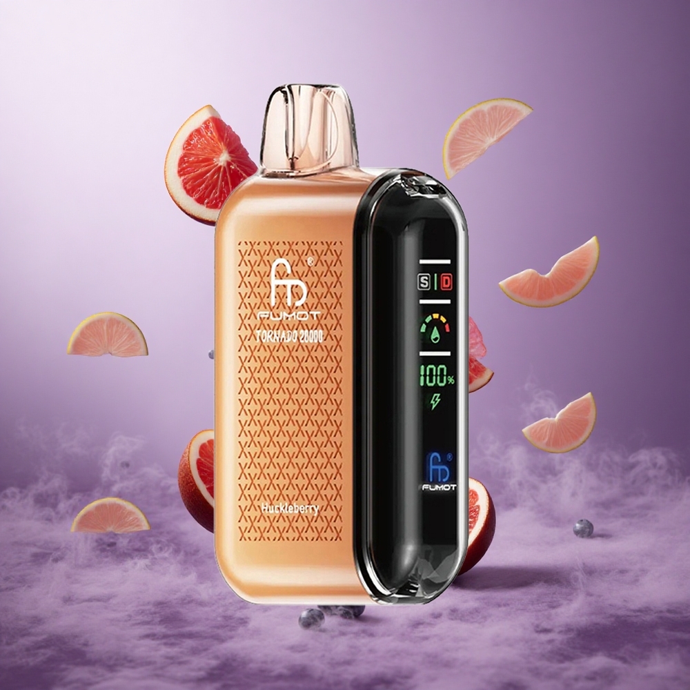 Fumot Tornado 20000 Puffs Huckleberry Singapore Wholesale Dual Mesh Coil 20ml E-liquid Capacity