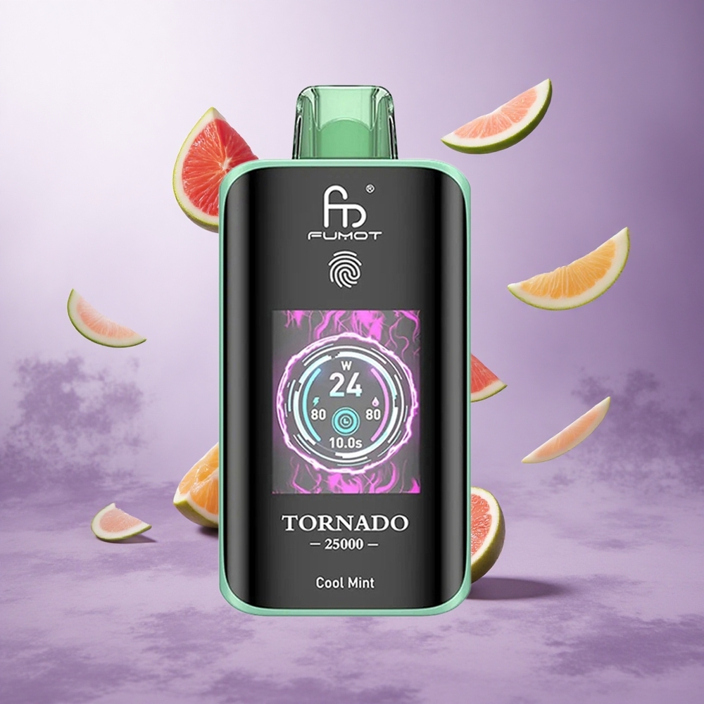 Fumot Tornado 25000 Puffs Cool Mint Singapore Wholesale 20ml Pre-filled E-liquid 0/2%/3%/5% Nicotine Strength