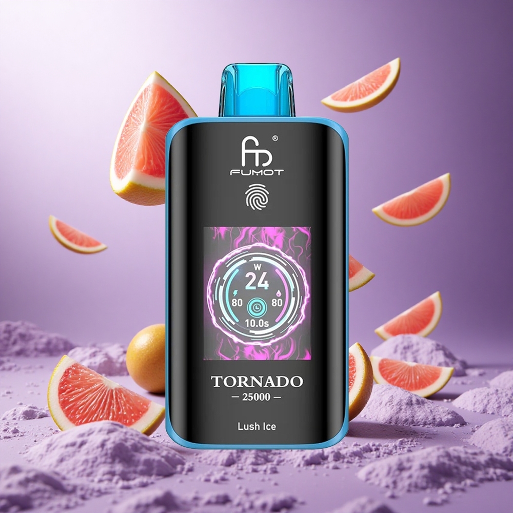 Fumot Tornado 25000 Puffs Lush Ice Singapore Wholesale 20ml Pre-filled E-liquid 700mAh Rechargeable Battery