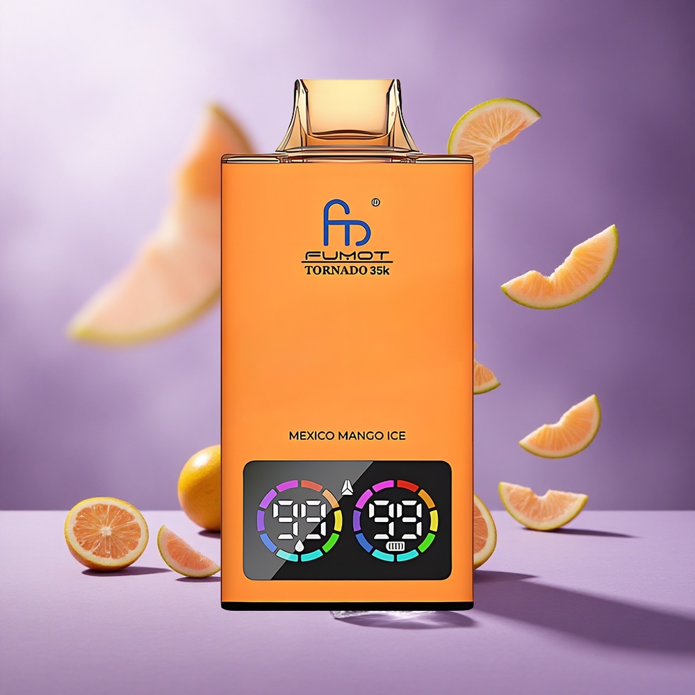 Fumot Tornado 35000 Puffs Mexico Mango Ice Singapore Wholesale 15ml E-juice 700 MAH Battery